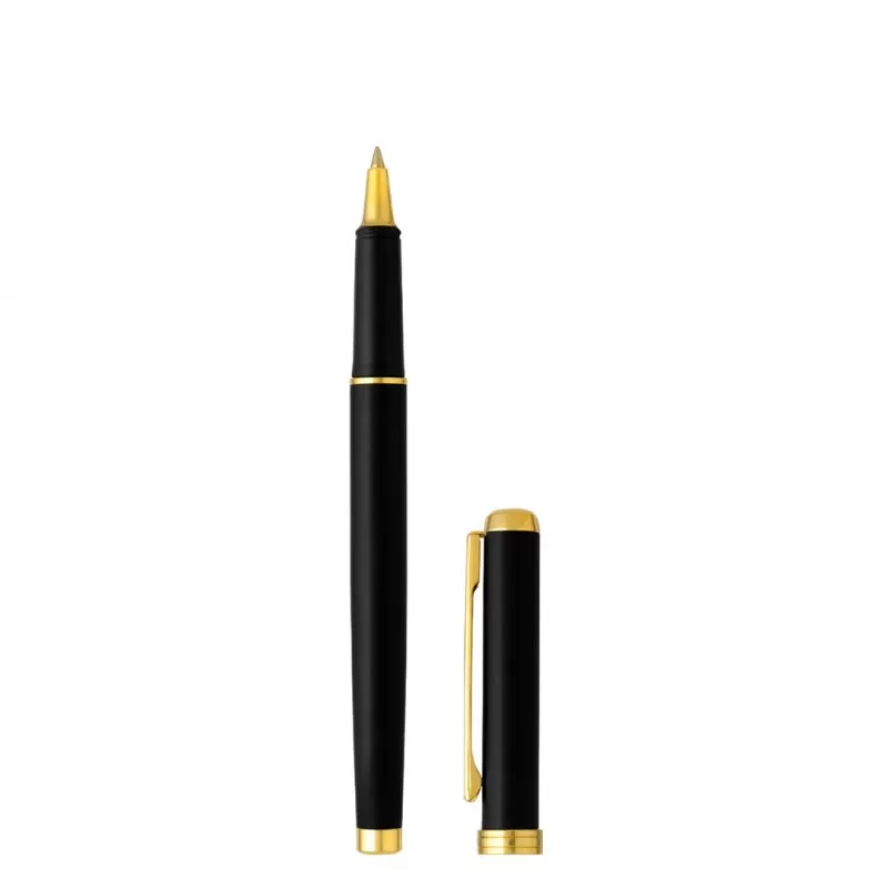 VICTOR R, regent metalna roler olovka, crno-zlatna