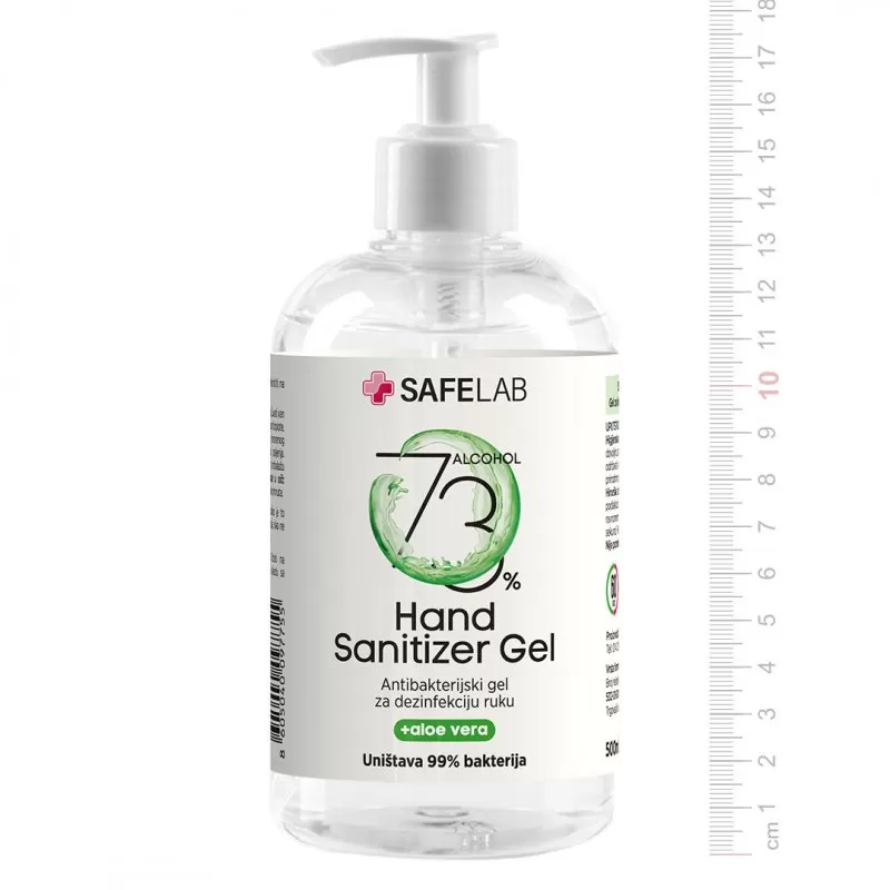 DEZ GEL 500L, antibakterijski gel za dezinfekciju ruku, 500 ml, transparentni