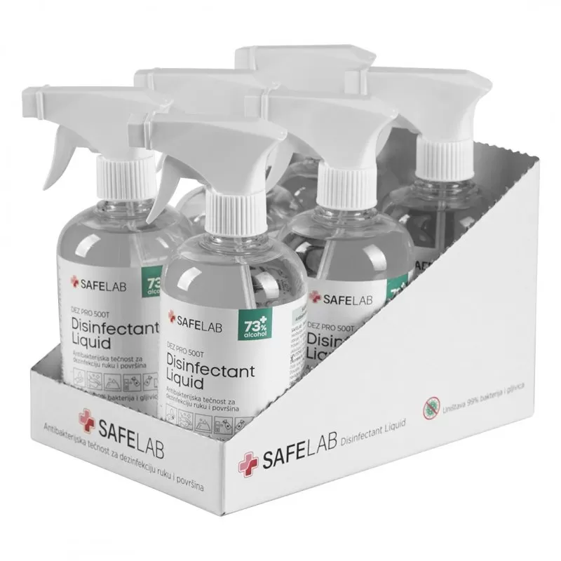 DEZ PRO 500T, antibakterijska tečnost za dezinfekciju, 500 ml, bela