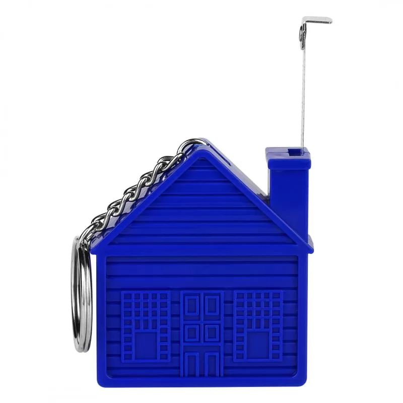 HOME, plastični privezak za ključeve sa metrom, 1m, plavi