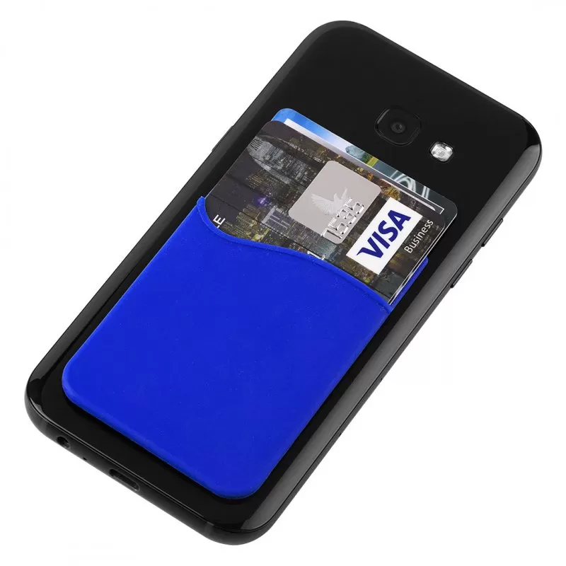 POCKET, silikonski držač kartica za telefon, rojal plavi