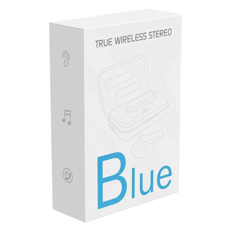BLUE, bežične stereo slušalice, bela