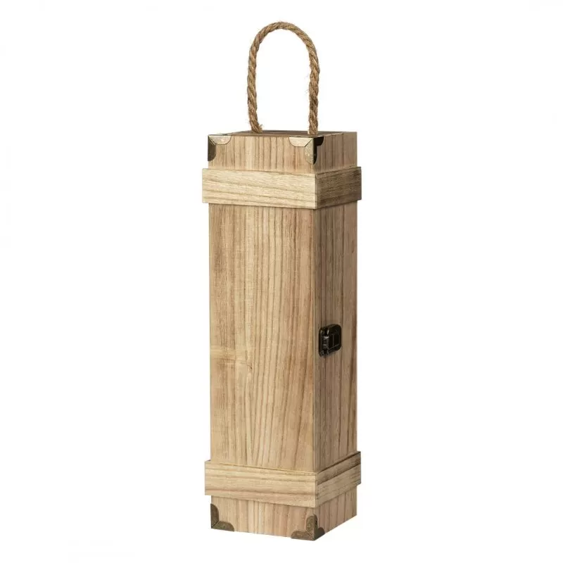 BAROQUE, drvena poklon kutija za flašu, bež