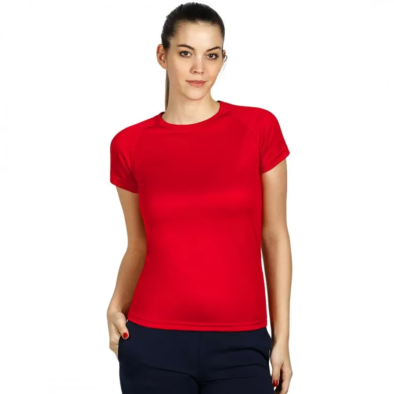 RECORD LADY, ženska sportska majica sa raglan rukavima, crvena