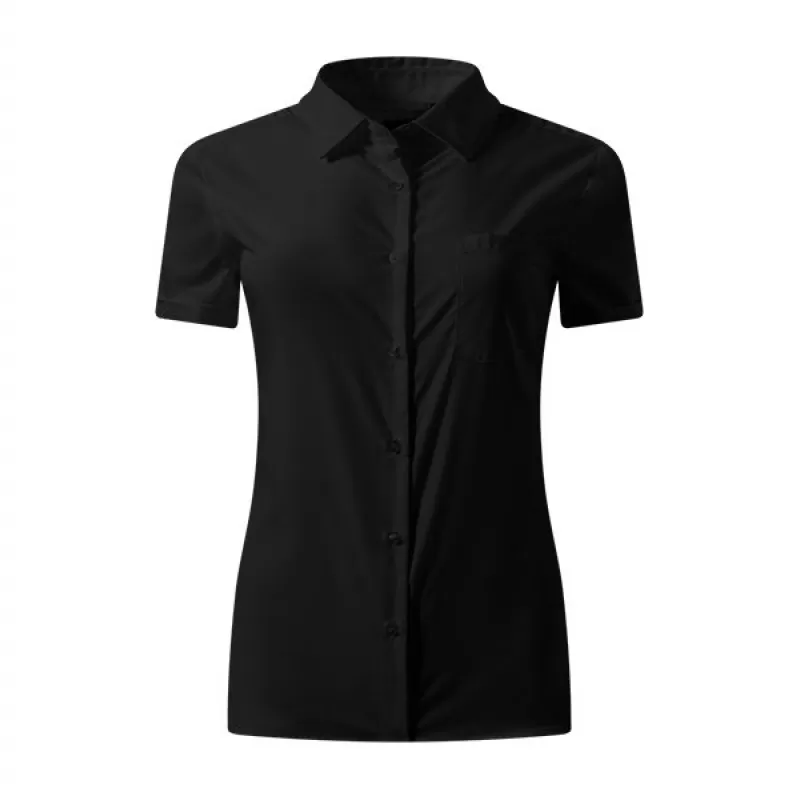 BUSINESS SSL WOMEN, ženska košulja kratkih rukava, crna
