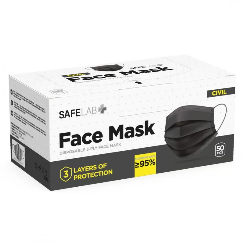 DFM 50, maska za jednokratnu upotrebu, crna
