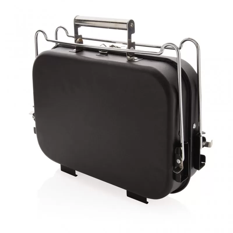 Portable deluxe barbecue in suitcase