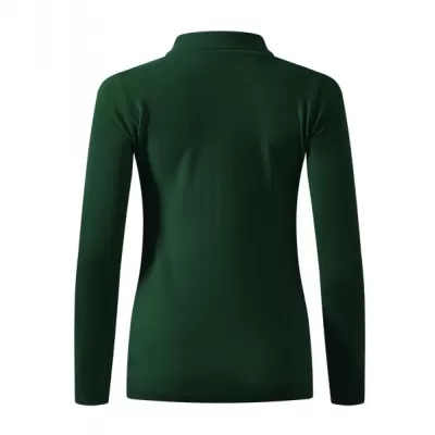 LINDA, ženska pamučna polo majica dugih rukava, 200 g/m2, zelena