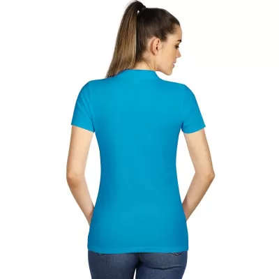 UNA, ženska pamučna polo majica, 180 g/m2, tirkizno plava