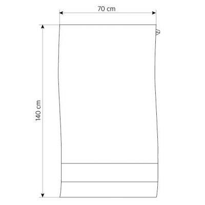AQUA 70, peškir za tuširanje i kupanje, 400 g/m2, beli
