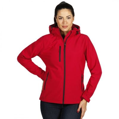 PROTECT WOMEN, ženska softshell jakna sa skidajućom kapuljačom crvena