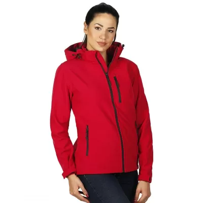 PROTECT WOMEN, ženska softshell jakna sa skidajućom kapuljačom crvena