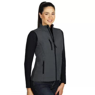 SKIPPER VEST WOMEN, ženski softšel prsluk, tamno sivi