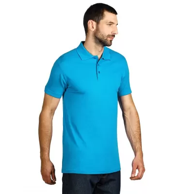 AZZURRO II, pamučna polo majica, 180 g/m2, tirkizno plava