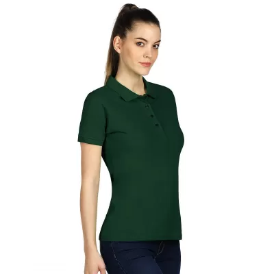 SUNNY, ženska pamučna polo majica, 180 g/m2, tamno zelena