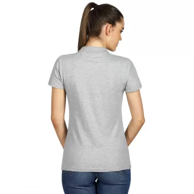 UNA, ženska pamučna polo majica, 180 g/m2, pepeljasta