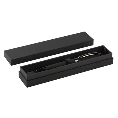 BERTA SOFT, metalna hemijska olovka u poklon kutiji, crna