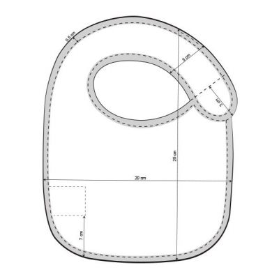 BABY, portikla za bebe sa čičak trakom, 180 g/m2, žuta