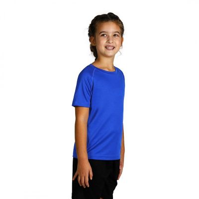 RECORD KIDS, dečja sportska majica sa raglan rukavima, 130 g/m2, rojal plava