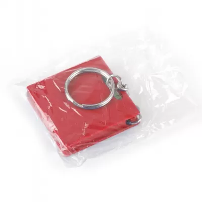 BRICK, plastični privezak za ključeve sa metrom, 1 m, crveni