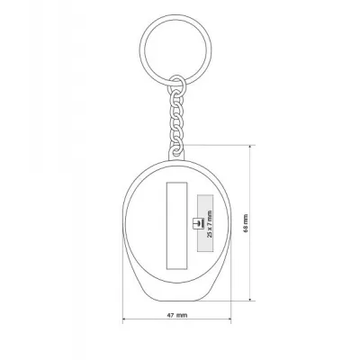 COP, plastični privezak za ključeve sa funkcijom otvarača, beli
