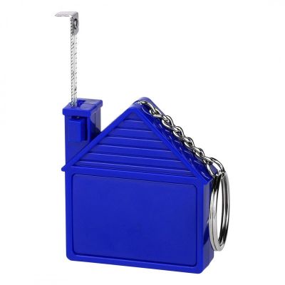 HOME, plastični privezak za ključeve sa metrom, 1m, plavi