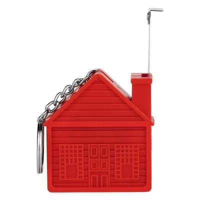 HOME, plastični privezak za ključeve sa metrom, 1m, crveni
