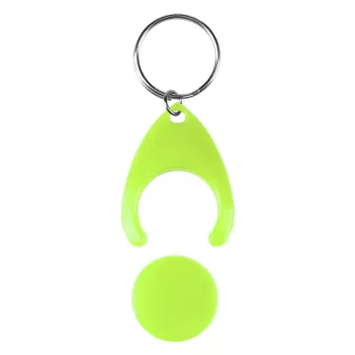 TOKEN, plastični privezak za ključeve, svetlo zeleni