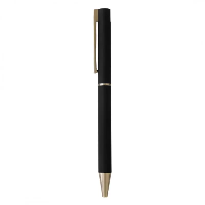 VEGA, metalna hemijska olovka sa papirnom navlakom, crna