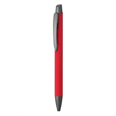 ORION SOFT, metalna hemijska olovka u metalnoj poklon tubi, crvena