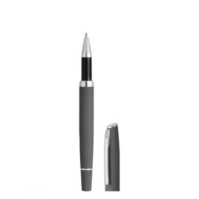 ASTRA PLUS, metalna hemijska i roler olovka u setu, siva
