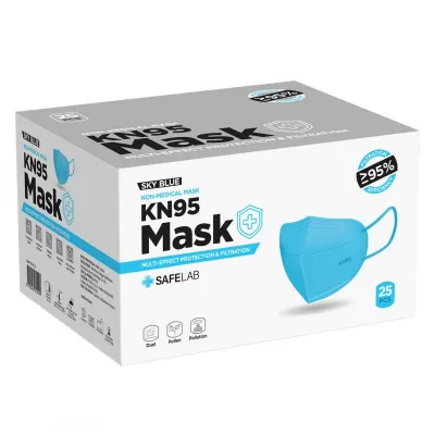 KN95, maska, svetlo plava