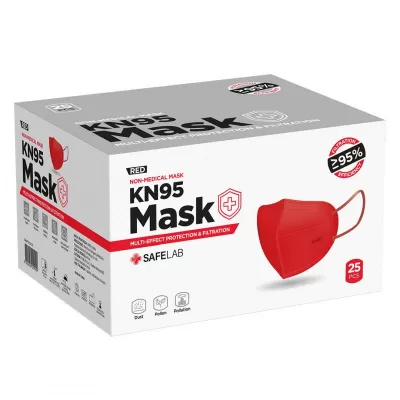 KN95, maska, crvena