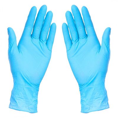 NITRILE GLOVES, nitrilne jednokratne rukavice, svetlo plave