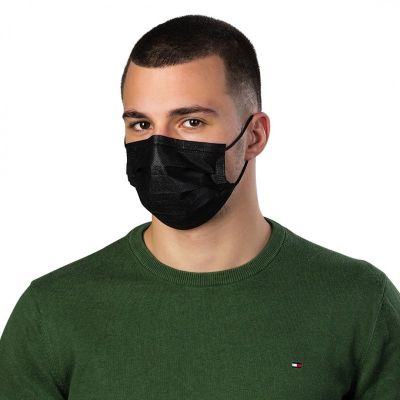 DFM SINGLE PACK, zaštitna maska za jednokratnu upotrebu u pojedinačnom pakovanju, crna