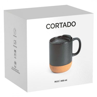 CORTADO, keramička šolja, 400 ml, crna