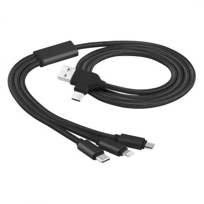 FLET 6IN1, usb kabl za punjenje 6 u 1, crni