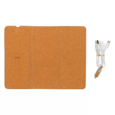 FLIP PAD, podloga za kompjuterski miš i bežični punjač, bež