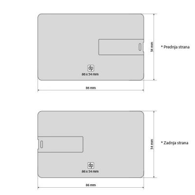 CREDIT CARD, usb flash memorija, beli, 8GB