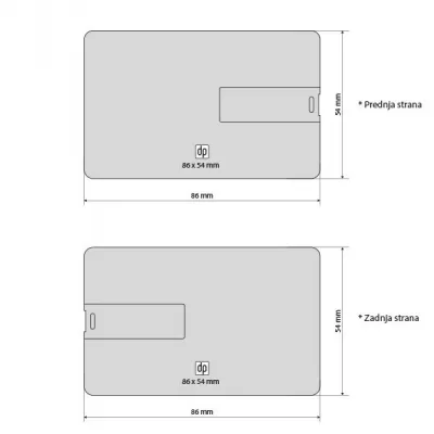 CREDIT CARD, usb flash memorija, beli, 32GB