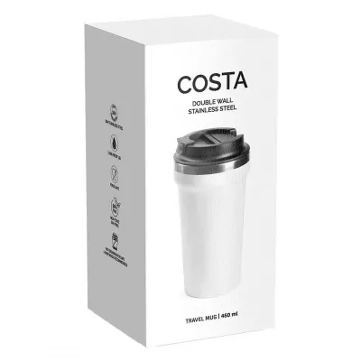 COSTA, čaša za poneti, 450 ml, beli