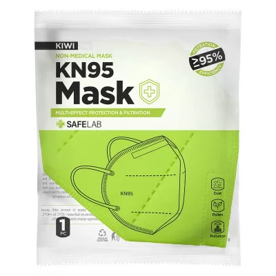 KN95, maska, svetlo zelena