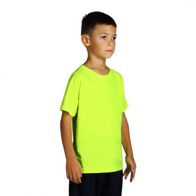 RECORD KIDS, dečja sportska majica sa raglan rukavima, 130 g/m2, neon žuta