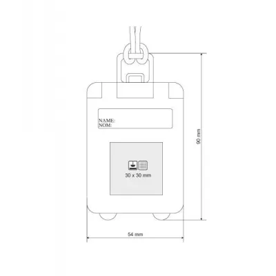 TRAVELER, identifikaciona kartica za putnu torbu, bela