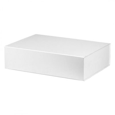 PRESENT, samosklopiva poklon kutija sa mehanizmom, bela
