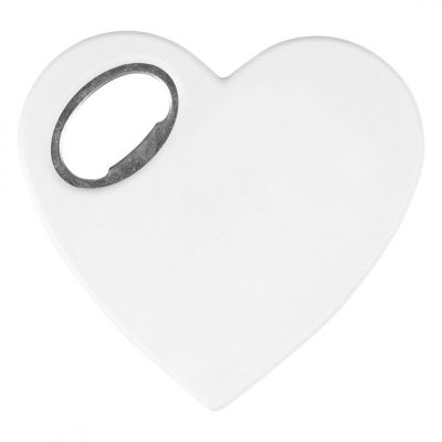 MAGNET HEART, otvarač za flaše sa magnetom, beli