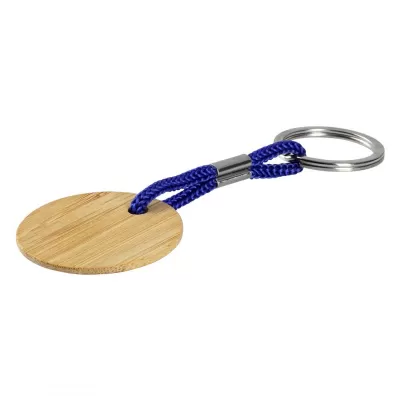 LOG, drveni privezak za ključeve, rojal plavi