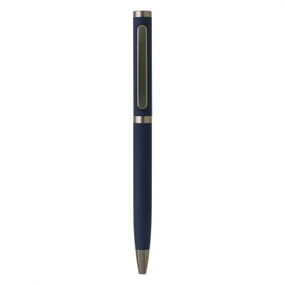 AMBASADOR, metalna hemijska olovka sa papirnom navlakom, plava