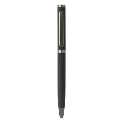 AMBASADOR, metalna hemijska olovka sa papirnom navlakom, siva