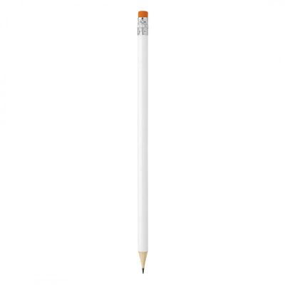 PIGMENT WHITE, drvena olovka hb sa gumicom, narandžasta
